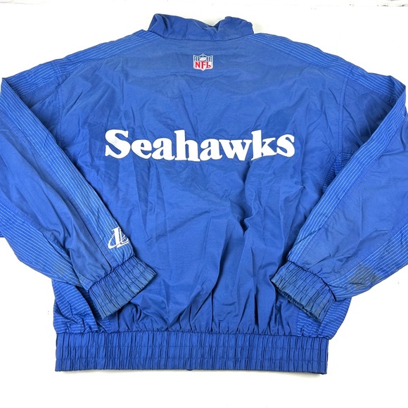 Vintage Throwback 90s Proline Logo Athletic Jacket Seattle Seahawks Sz Large - Picture 2 of 9